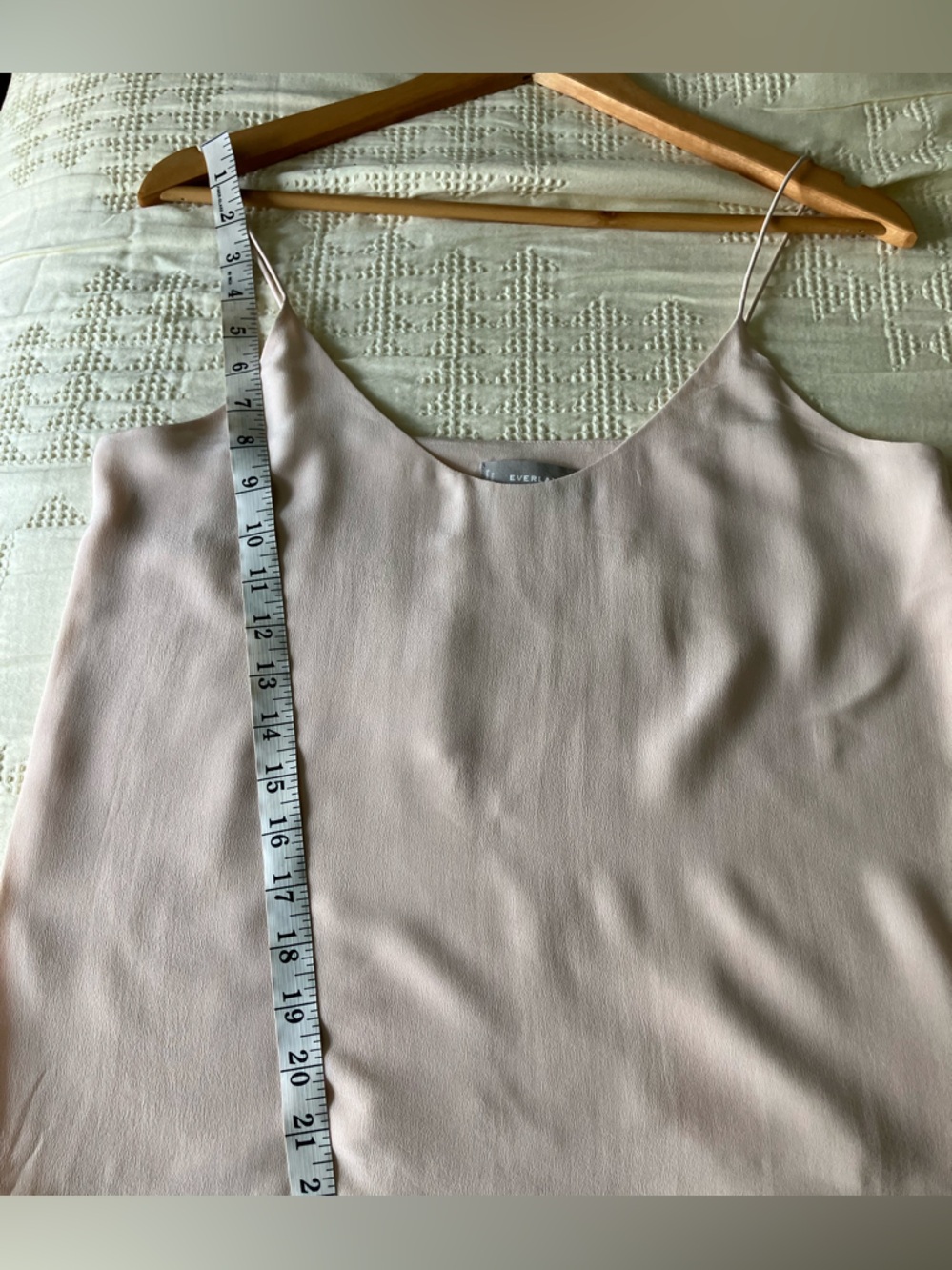 EVERLANE Dusty Pink Silk Double Layered Cami Blouse Size 6 - Picture 7 of 9